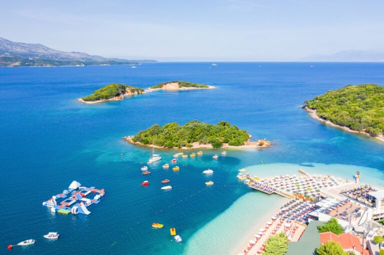 the coastline of ksamil in the south of albania