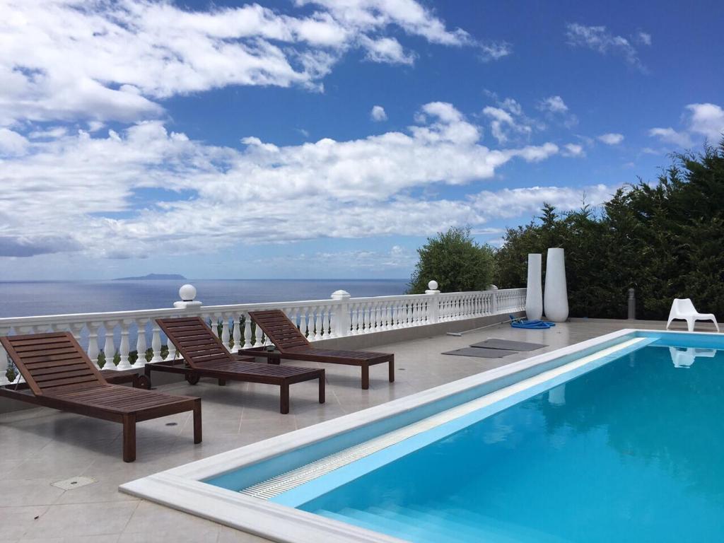 golden view residence oceanside pool where you can enjoy the view of albania