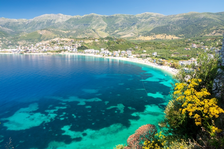 Himare at the green coast of albania