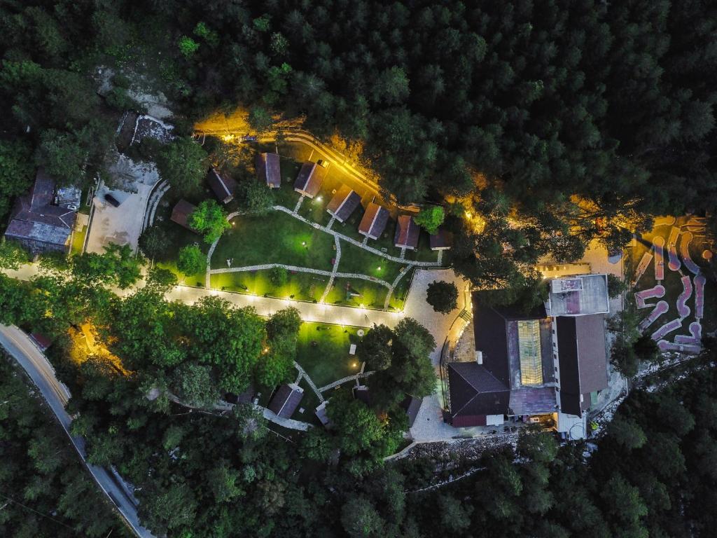 llogora tourist village overview from above