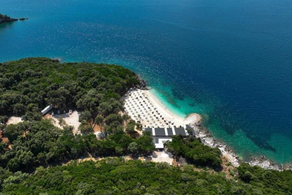 Arameras Beach Resort in Ksamil droneview of the resort