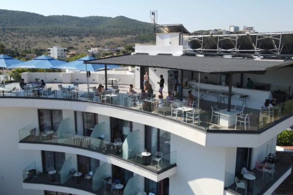 Blue Eye Hotel in Ksamil rooftop terrace