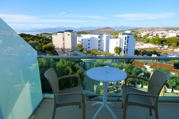 Hotel Luxury in Ksamil balcony view over bay area