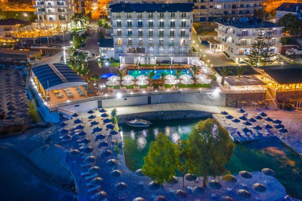 Hotel Saranda Palace in Sarande droneview from a different angle