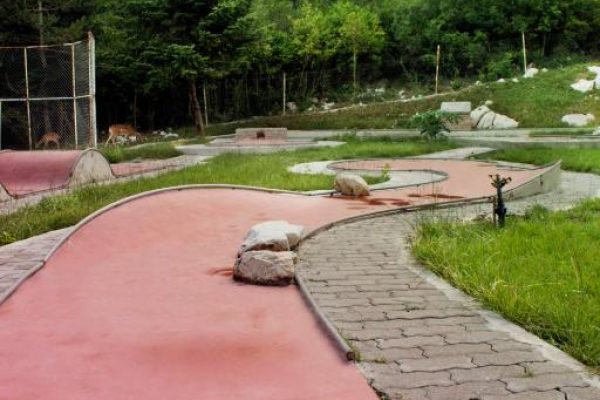 llogora tourist village minigolf course in the villlage