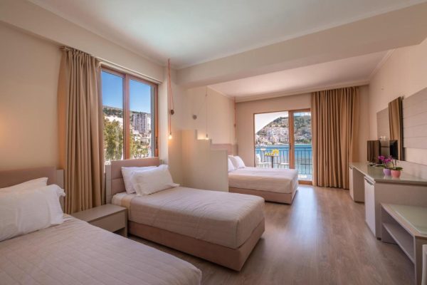 Palma City Hotel in Sarande the family room with seaside view