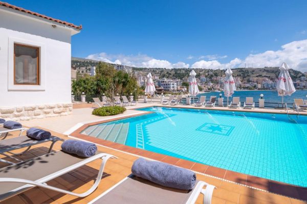 Palma City Hotel in Sarande at the pool where you can hang and chill