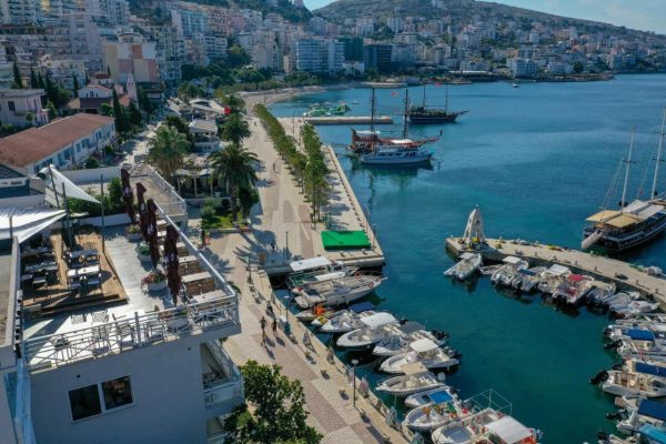 Porto Eda Hotel in Sarande view of the bay area