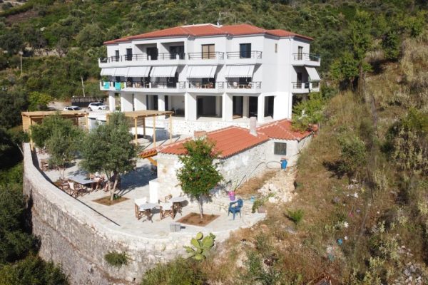 Toni Retzo Rooms in Hirmare drone shot view of the Hotel