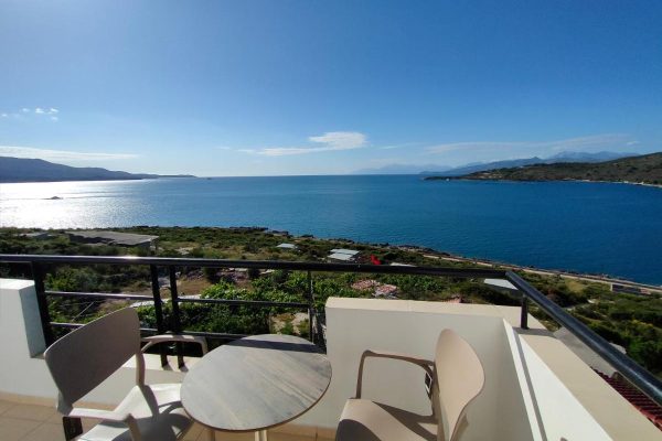 Vila Bello in Ksamil the balcony view over the ocean